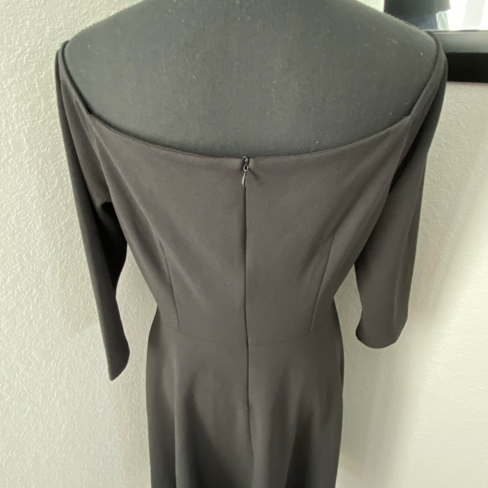 MISSMAY Retro Scallop Boat Neck Black Swing Dress Large - Picture 11 of 15